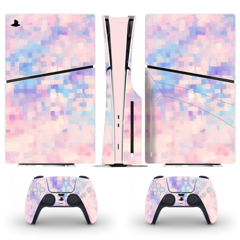 Pastel Cube Texture Skin Sticker For PS5 Slim