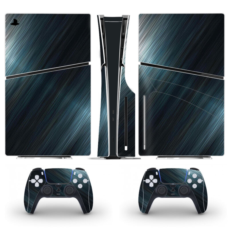 Silver Metal Texture Skin Sticker For PS5 Slim