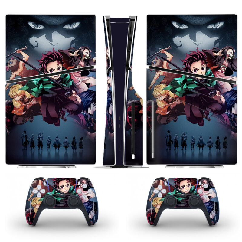 Demon Slayer: Kimetsu No Yaiba Skin Sticker For PS5 Slim Design 3