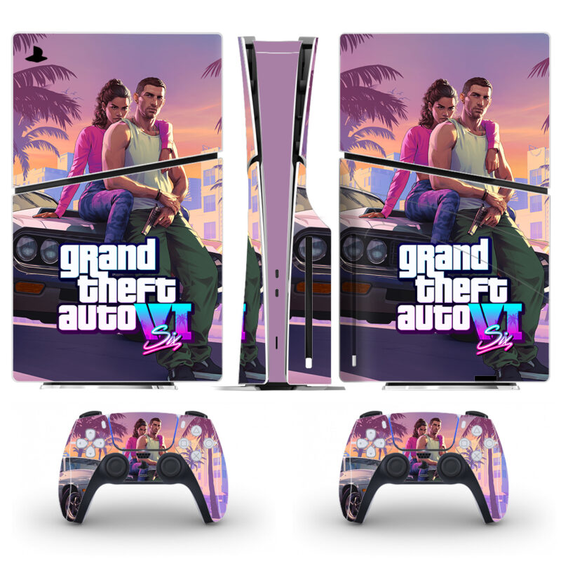 Grand Theft Auto VI Skin Sticker For PS5 Slim Design 1