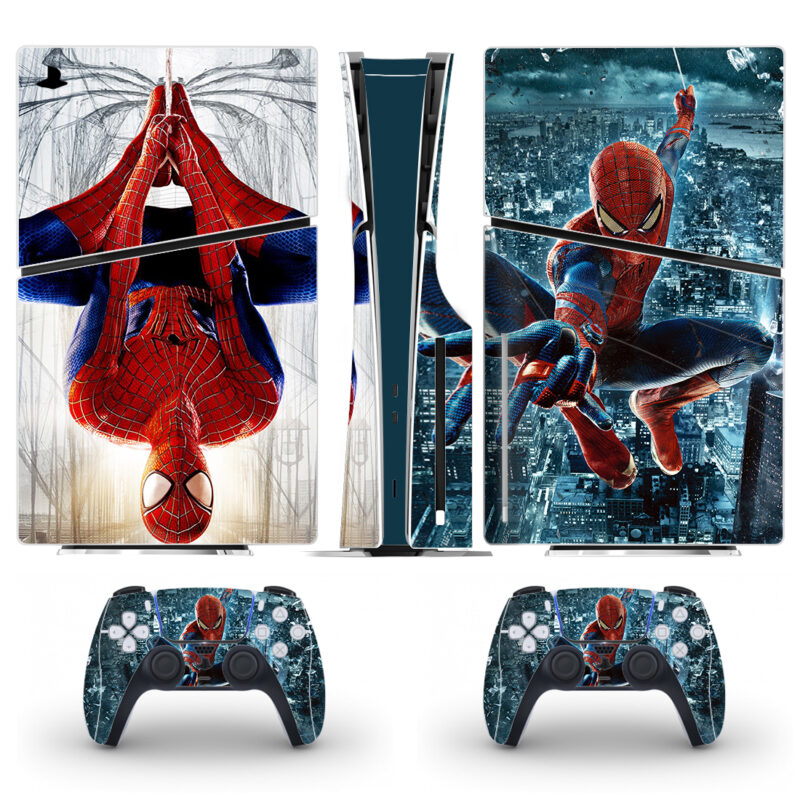 Spider-Man Skin Sticker For PS5 Slim Design 4