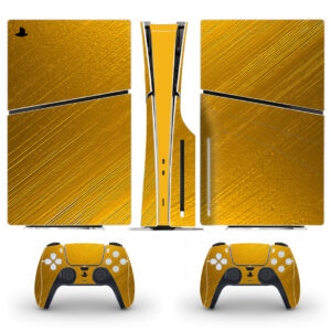 Golden Texture Skin Sticker For PS5 Slim