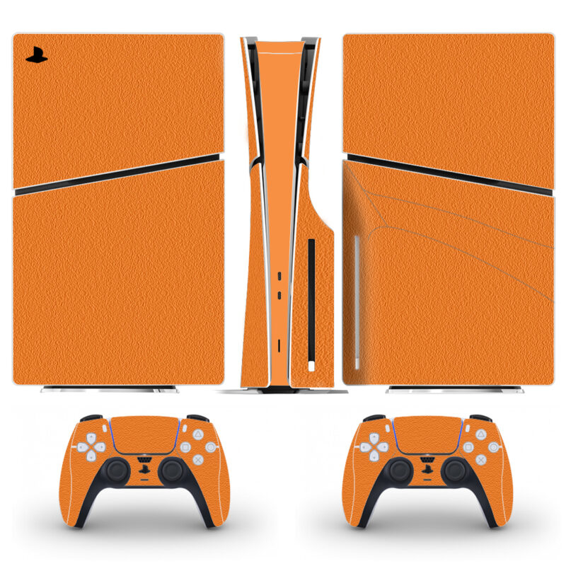 Orange Wall Texture Skin Sticker For PS5 Slim