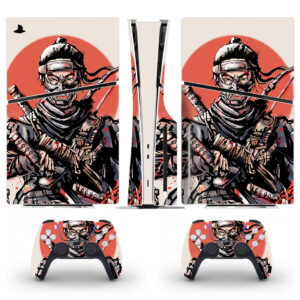 Ghost Of Tsushima Skin Sticker For PS5 Slim Design 2