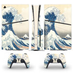 The Great Wave Off Kanagawa PS5 Slim Skin Sticker Cover