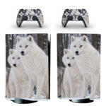 Couple Arctic Wolves PS5 Skin Sticker Decal