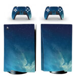 Night Sky With Stars And Clouds PS5 Skin Sticker Decal Design 1