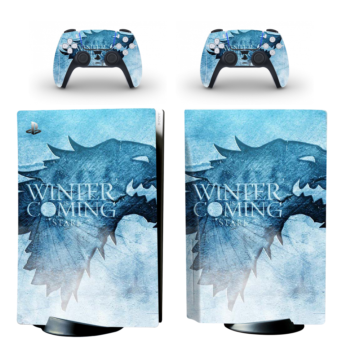 Game Of Thrones: Winter Is Coming Stark PS5 Skin Sticker Decal Design 3
