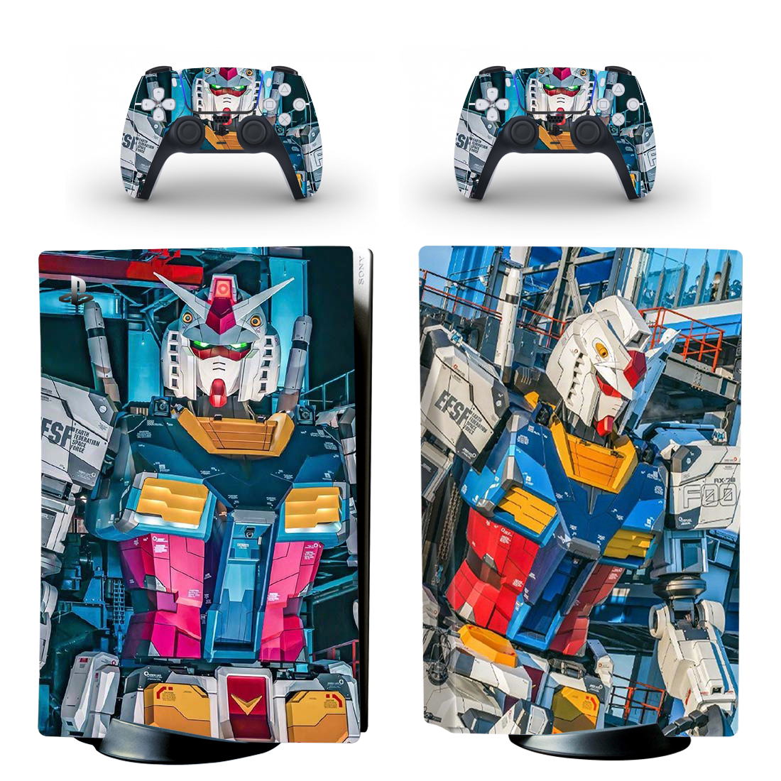 Mobile Suit Gundam PS5 Skin Sticker And Controllers