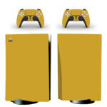 Gold Solid Color PS5 Skin Sticker Decal