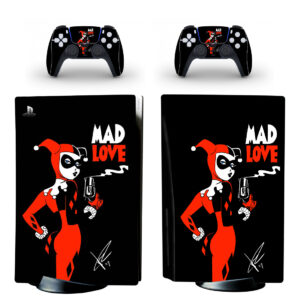 Harley Quinn Mad Love PS5 Skin Sticker And Controllers