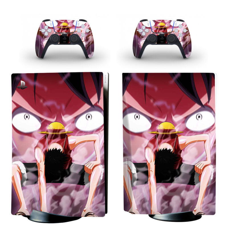 Monkey D. Luffy PS5 Skin Sticker And Controllers