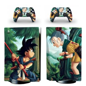 Dragon Ball Son Goku And Bulma PS5 Skin Sticker Decal