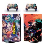 My Hero Academia PS5 Skin Sticker And Controllers
