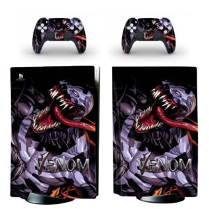 Venom PS5 Skin Sticker And Controllers Design 1