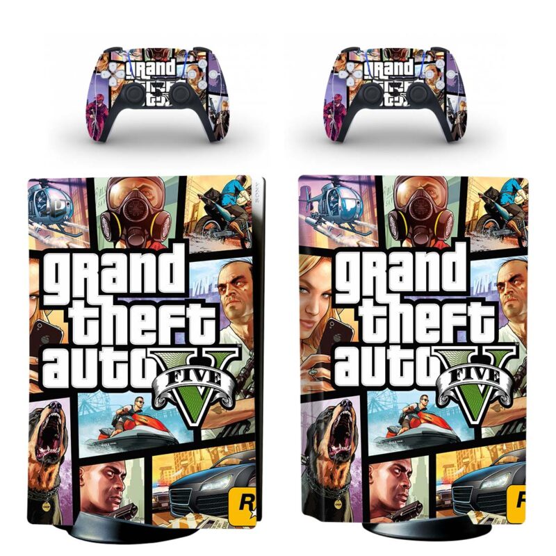 Grand Theft Auto V PS5 Skin Sticker Decal Design 9
