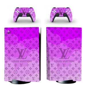 Lavender Color Louis Vuitton Pattern PS5 Skin Sticker Decal