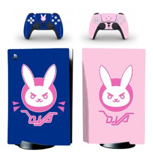 Overwatch D.Va Bunny PS5 Skin Sticker And Controllers