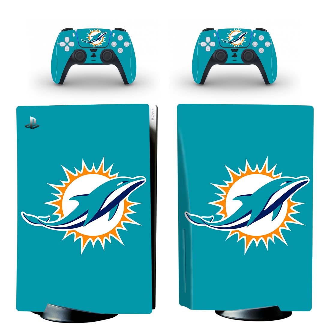 Miami Dolphins PS5 Skin Sticker Decal