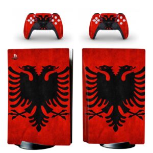 Flag Of Albania PS5 Skin Sticker Decal