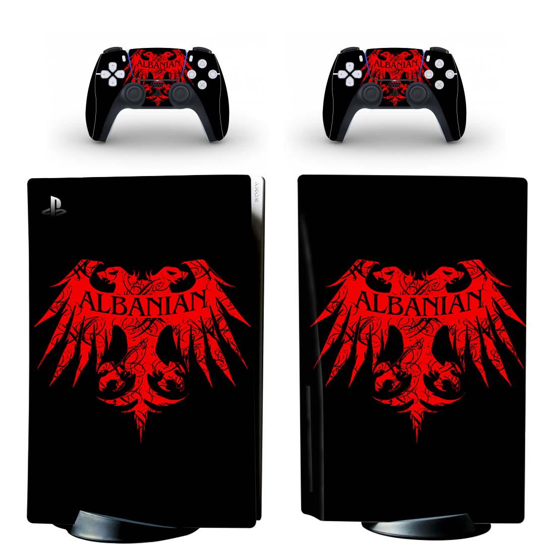 Flag Of Albania PS5 Skin Sticker And Controllers