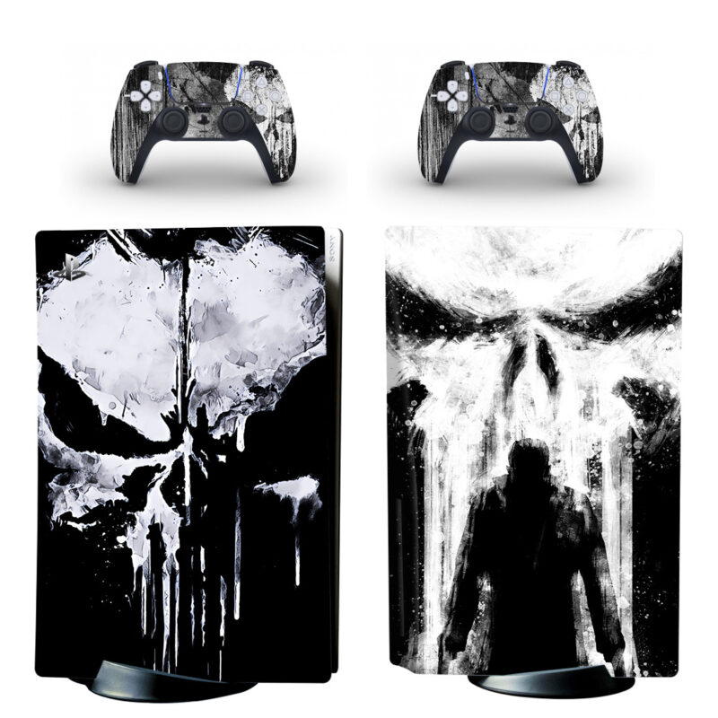 The Punisher PS5 Skin Sticker Decal Design 1