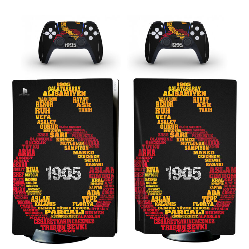 Galatasaray S.K. PS5 Skin Sticker Decal Design 1