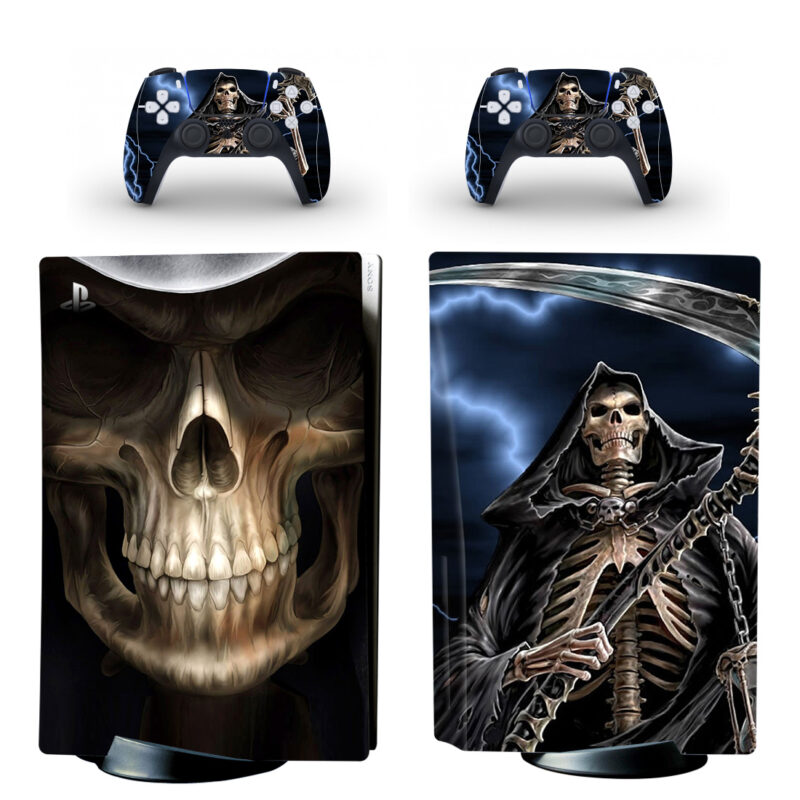 Grim Reaper Lightning Skeleton PS5 Skin Sticker Decal