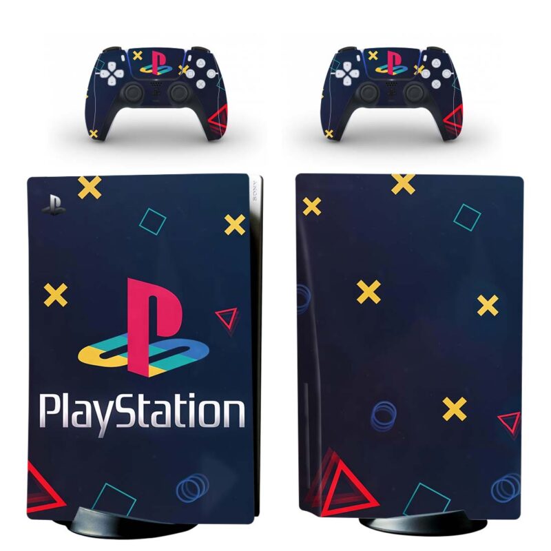 Playstation Symbol Pattern PS5 Skin Sticker Decal