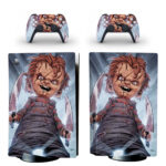 Scary Chucky With Two Knives PS5 Skin Sticker Decal