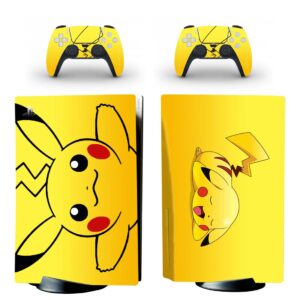 Pikachu PS5 Skin Sticker And Controllers