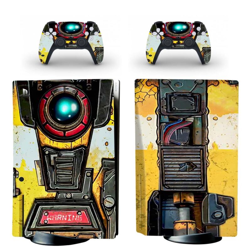 Borderlands Claptrap PS5 Skin Sticker And Controllers