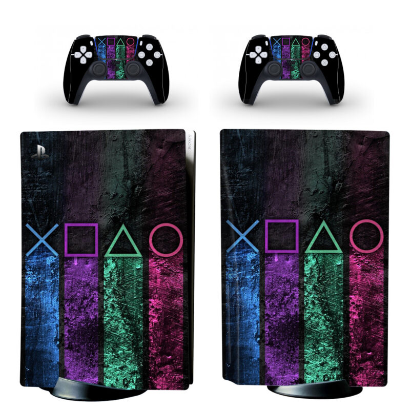 Graffiti PlayStation Symbols PS5 Skin Sticker Decal