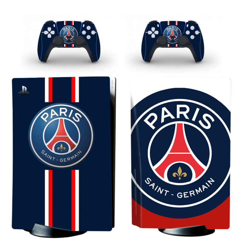 Paris Saint-Germain F.C. PS5 Skin Sticker And Controllers Design 1