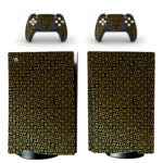 Yellow PlayStation Symbols Pattern PS5 Skin Sticker Decal