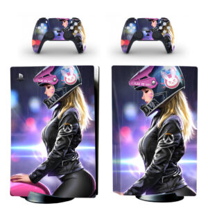 Overwatch D.Va Biker Girl PS5 Skin Sticker Decal