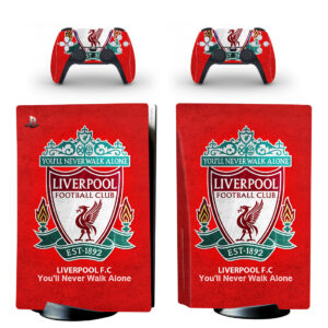 Liverpool F.C. You'll Never Walk Alone PS5 Skin Sticker And Controllers