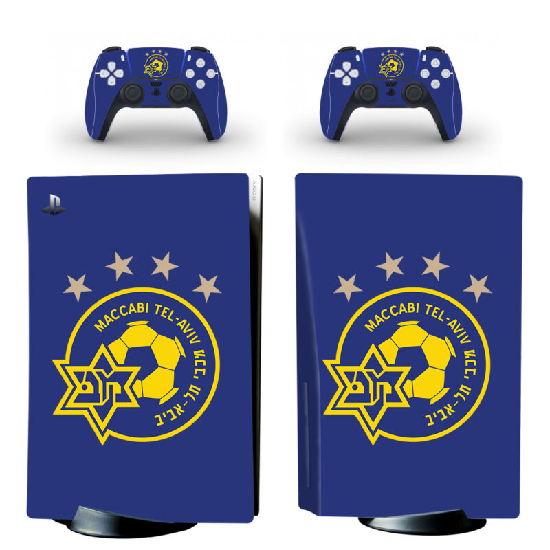 Maccabi Tel Aviv F.C. PS5 Skin Sticker And Controllers