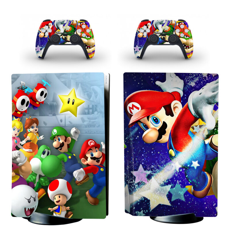 Super Mario Galaxy PS5 Skin Sticker Decal Design 2