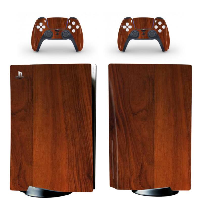 Wood Texture PS5 Skin Sticker Decal