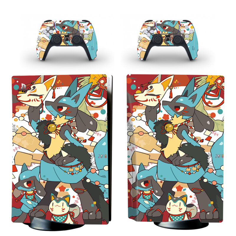 Pokemon Lucario Happy New Year PS5 Skin Sticker Decal