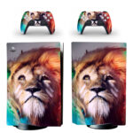 Colorful Lion Art PS5 Skin Sticker Decal