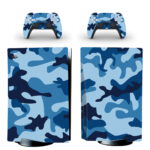 Blue Camouflage PS5 Skin Sticker Decal