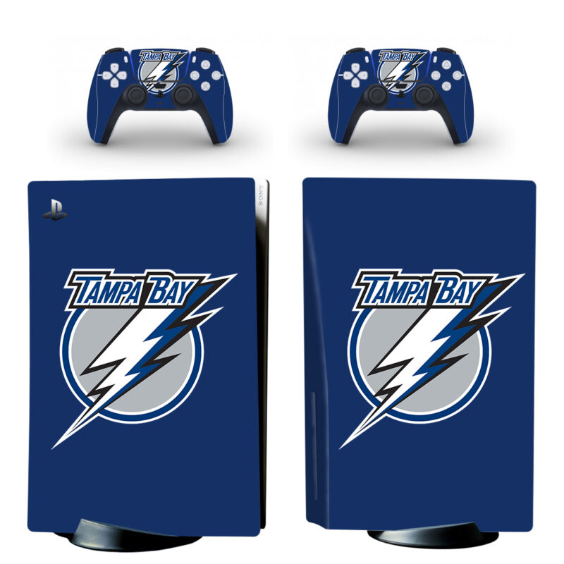 Tampa Bay Lightning PS5 Skin Sticker Decal Design 3