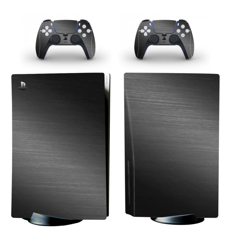 Black Metal Texture PS5 Skin Sticker Decal