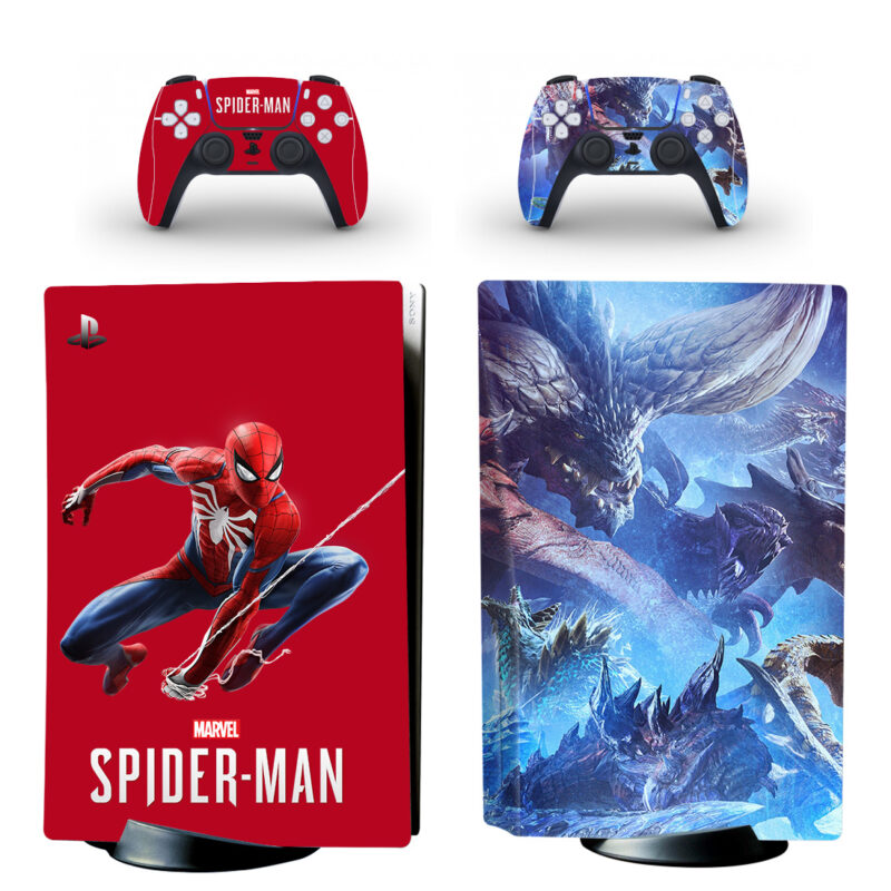 Marvel's Spider-Man And Monster Hunter: World PS5 Skin Sticker Decal