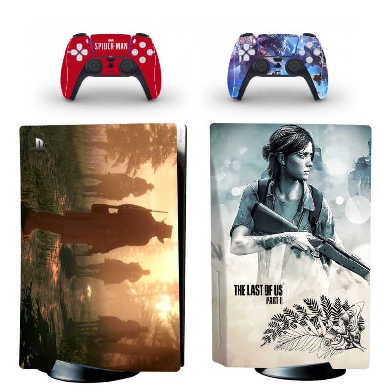 The Last Of Us Part II And Marvel Spider-Man PS5 Skin Sticker Decal