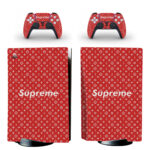 Supreme Pattern PS5 Skin Sticker And Controllers Design 4