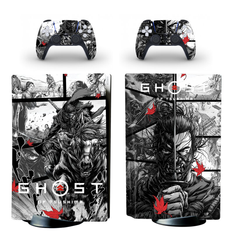 Ghost Of Tsushima PS5 Skin Sticker And Controllers Design 12