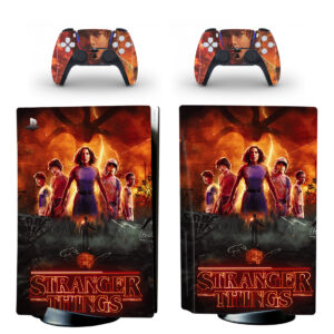 Stranger Things PS5 Skin Sticker And Controllers Design 2